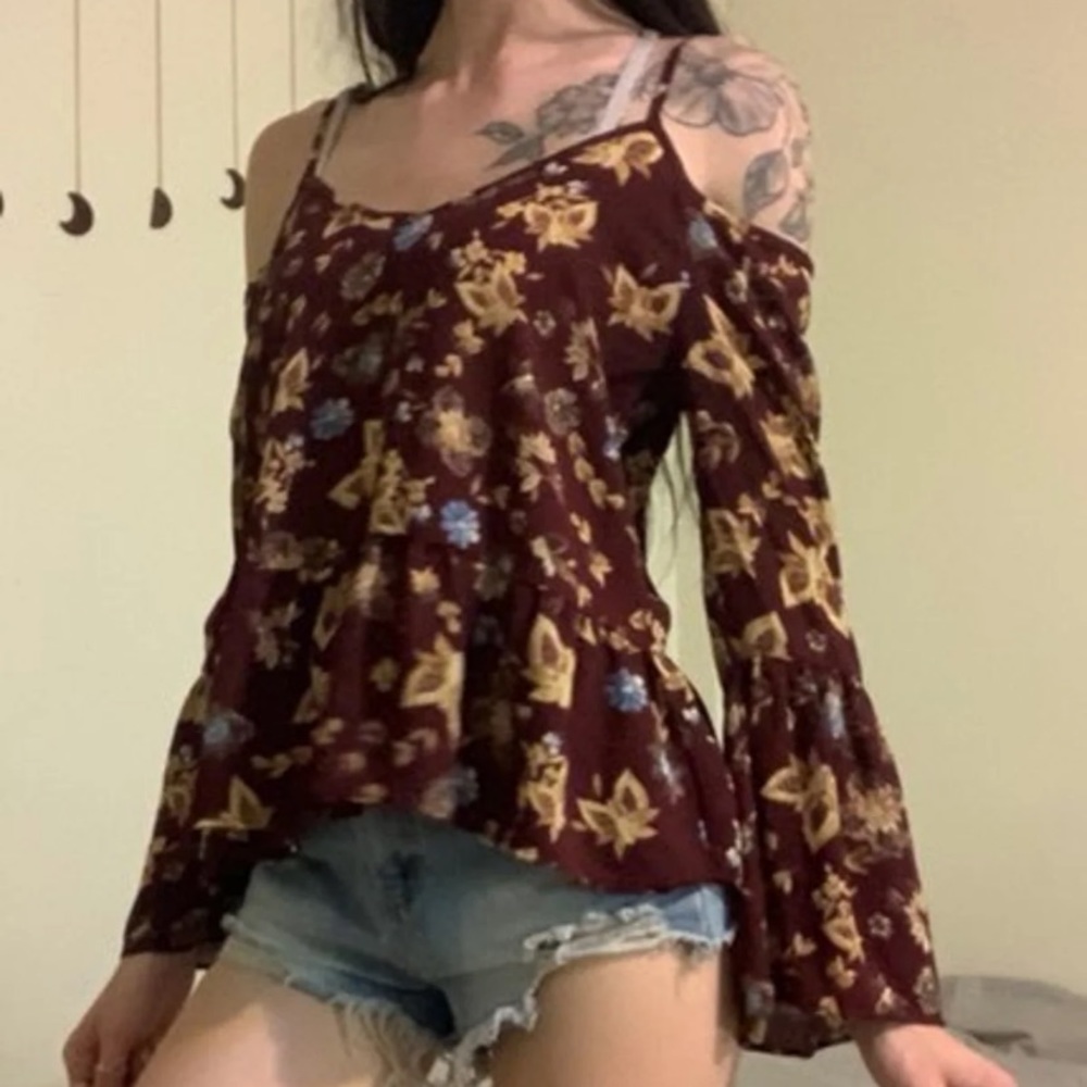 Floral off the shoulder top
